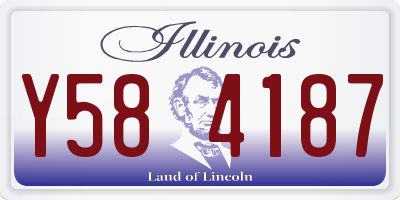 IL license plate Y584187