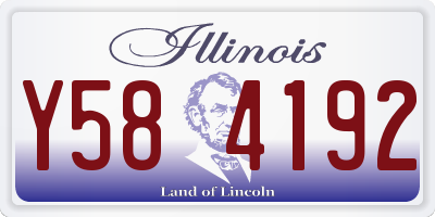 IL license plate Y584192