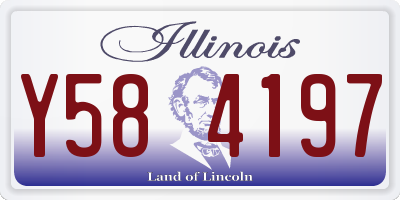 IL license plate Y584197