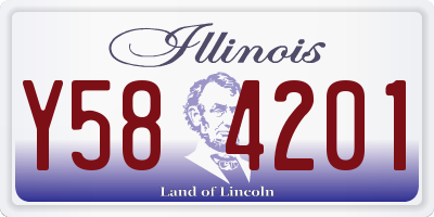 IL license plate Y584201