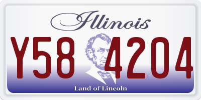 IL license plate Y584204