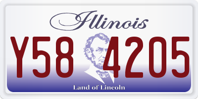 IL license plate Y584205