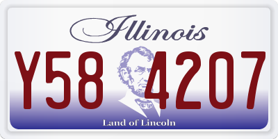 IL license plate Y584207