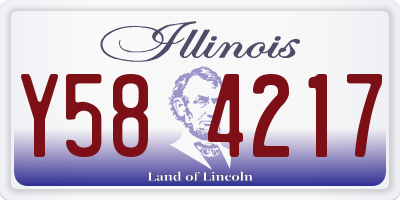 IL license plate Y584217