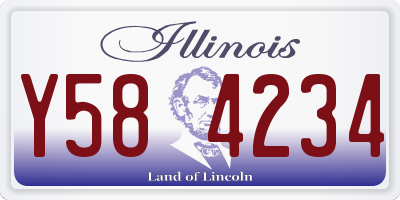 IL license plate Y584234