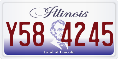IL license plate Y584245