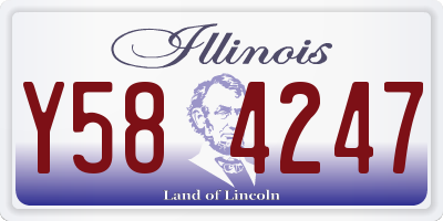 IL license plate Y584247