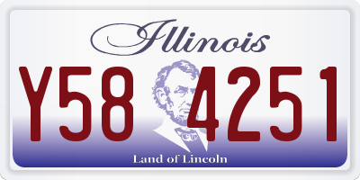 IL license plate Y584251
