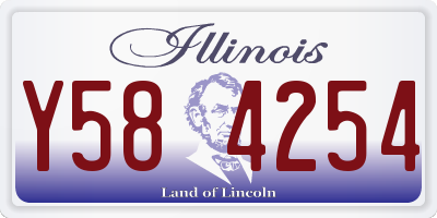 IL license plate Y584254