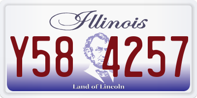 IL license plate Y584257