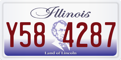 IL license plate Y584287