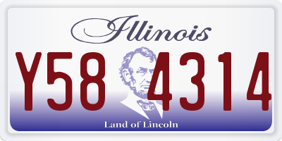 IL license plate Y584314