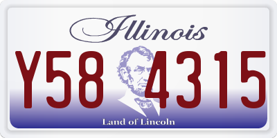 IL license plate Y584315