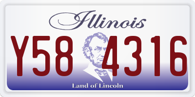 IL license plate Y584316