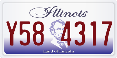 IL license plate Y584317