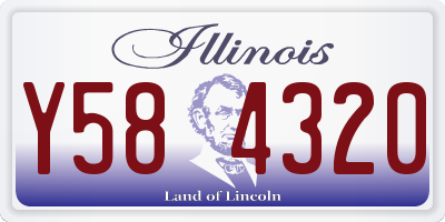 IL license plate Y584320