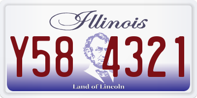 IL license plate Y584321