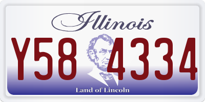 IL license plate Y584334