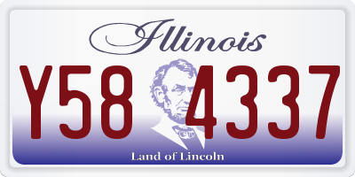IL license plate Y584337