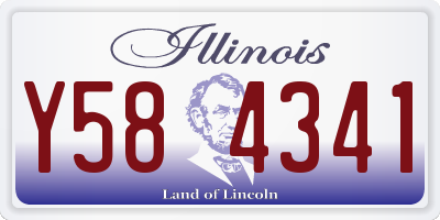 IL license plate Y584341