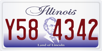 IL license plate Y584342