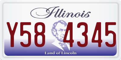 IL license plate Y584345