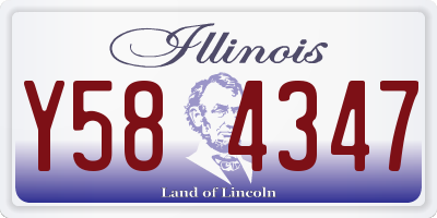 IL license plate Y584347
