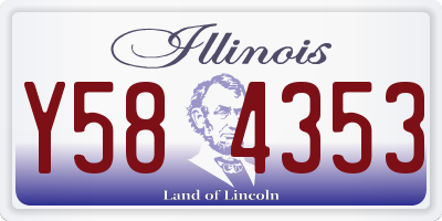 IL license plate Y584353