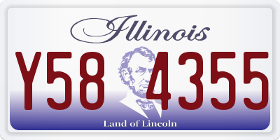 IL license plate Y584355