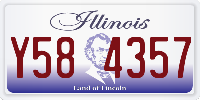 IL license plate Y584357