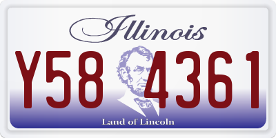 IL license plate Y584361