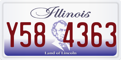 IL license plate Y584363