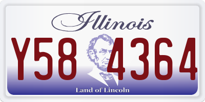IL license plate Y584364