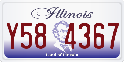 IL license plate Y584367