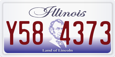 IL license plate Y584373