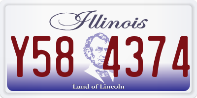 IL license plate Y584374