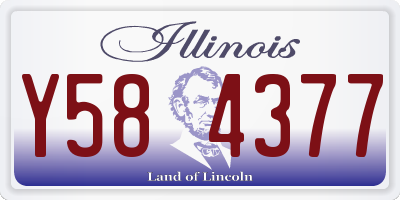 IL license plate Y584377