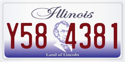 IL license plate Y584381