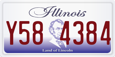 IL license plate Y584384