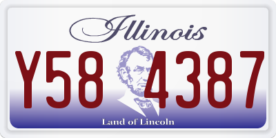 IL license plate Y584387