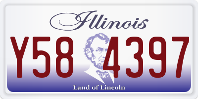 IL license plate Y584397