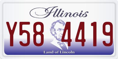IL license plate Y584419