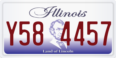 IL license plate Y584457