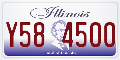 IL license plate Y584500
