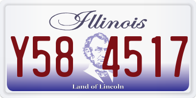 IL license plate Y584517