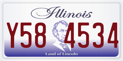 IL license plate Y584534