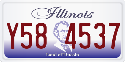 IL license plate Y584537
