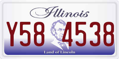 IL license plate Y584538