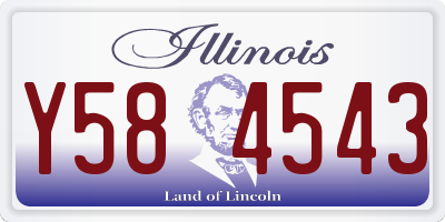 IL license plate Y584543