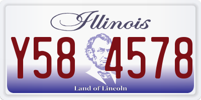 IL license plate Y584578